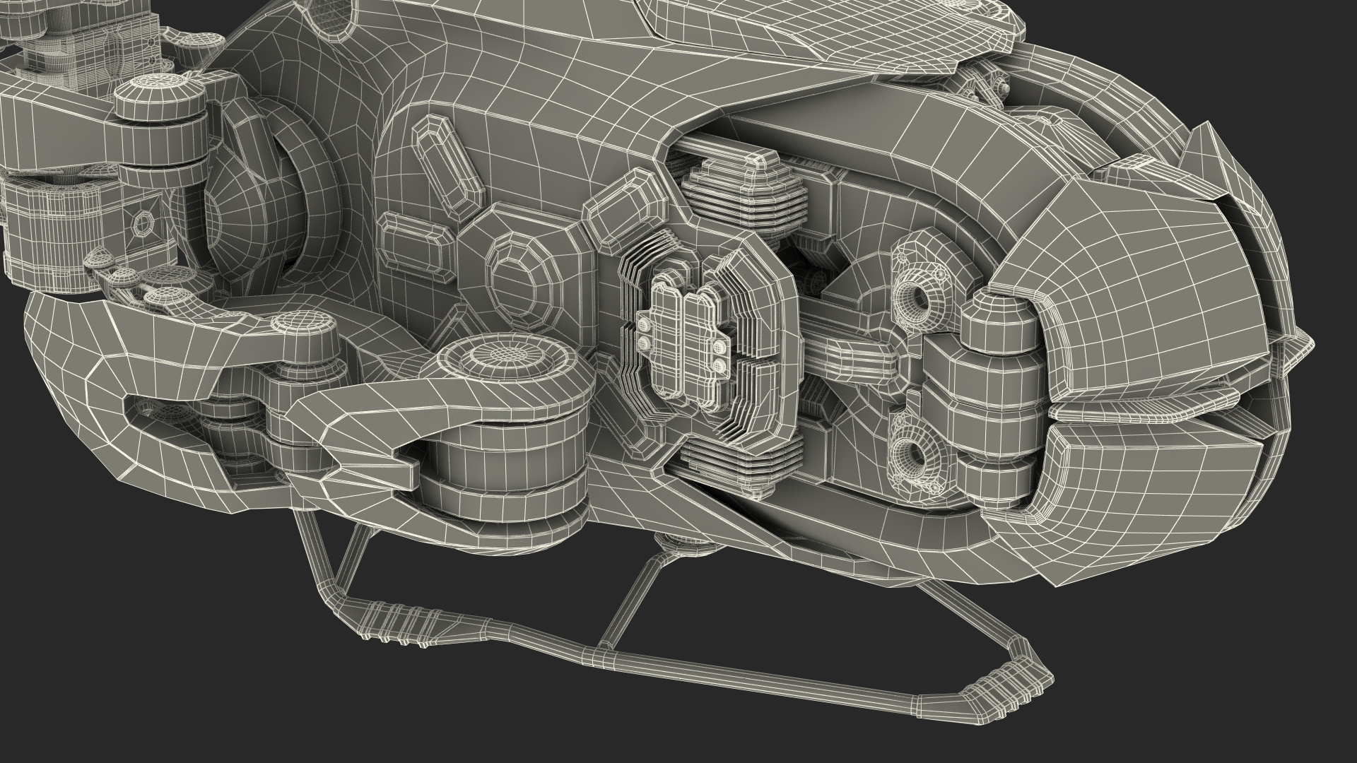 3D Sci Fi Repair Spaceship model