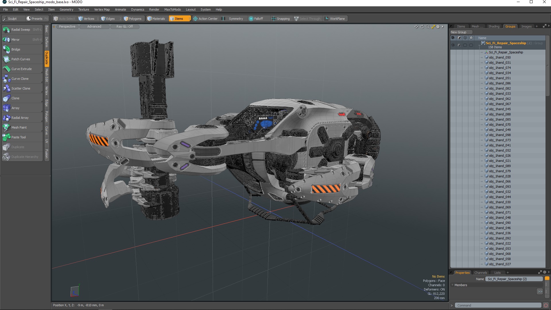 3D Sci Fi Repair Spaceship model