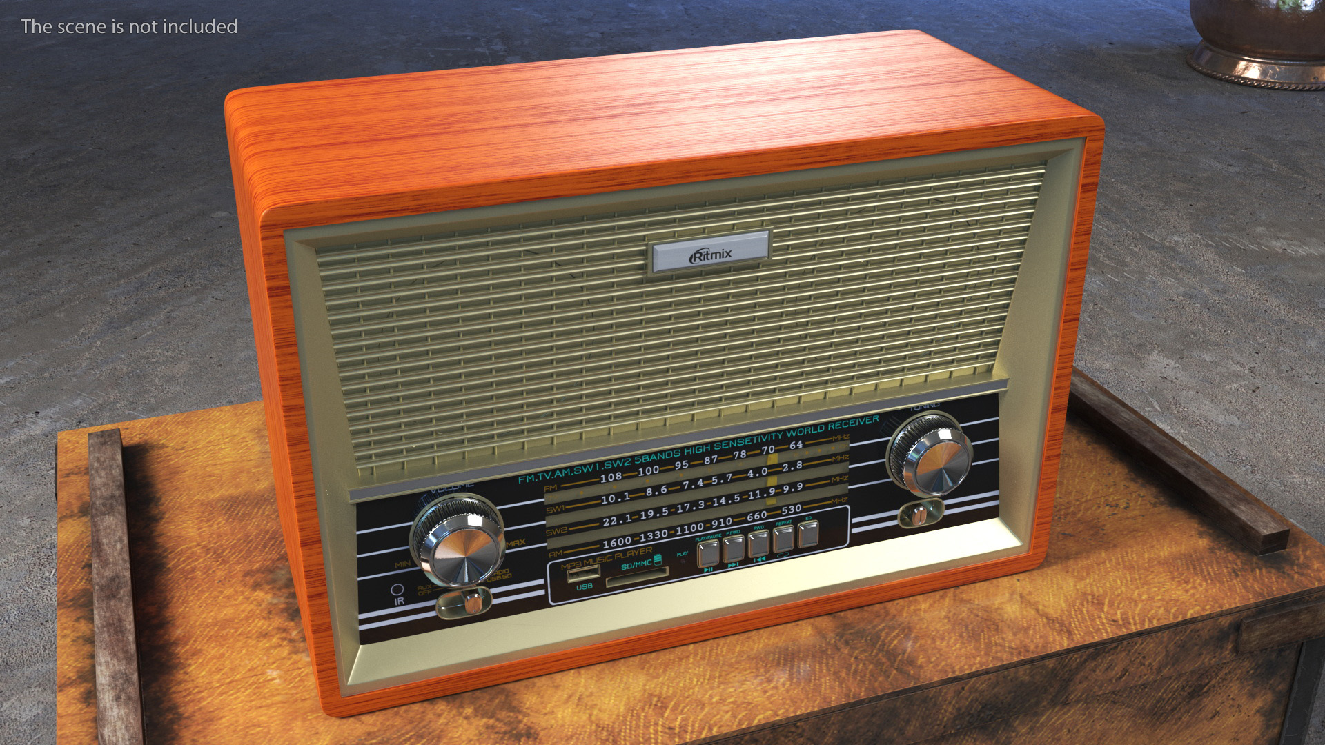 3D model Ritmix Vintage Radio