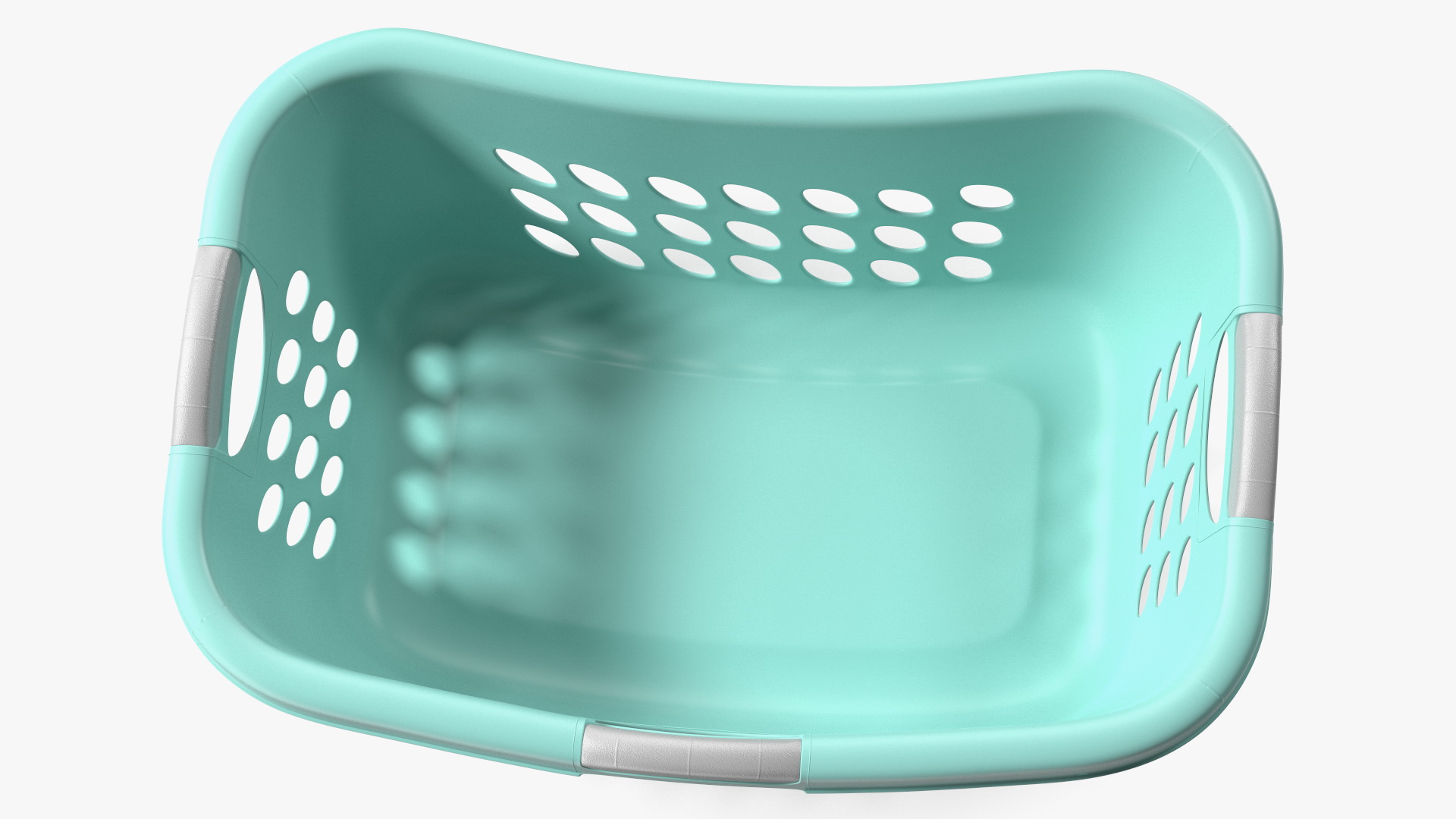 3D Plastic Laundry Basket Large Blue model