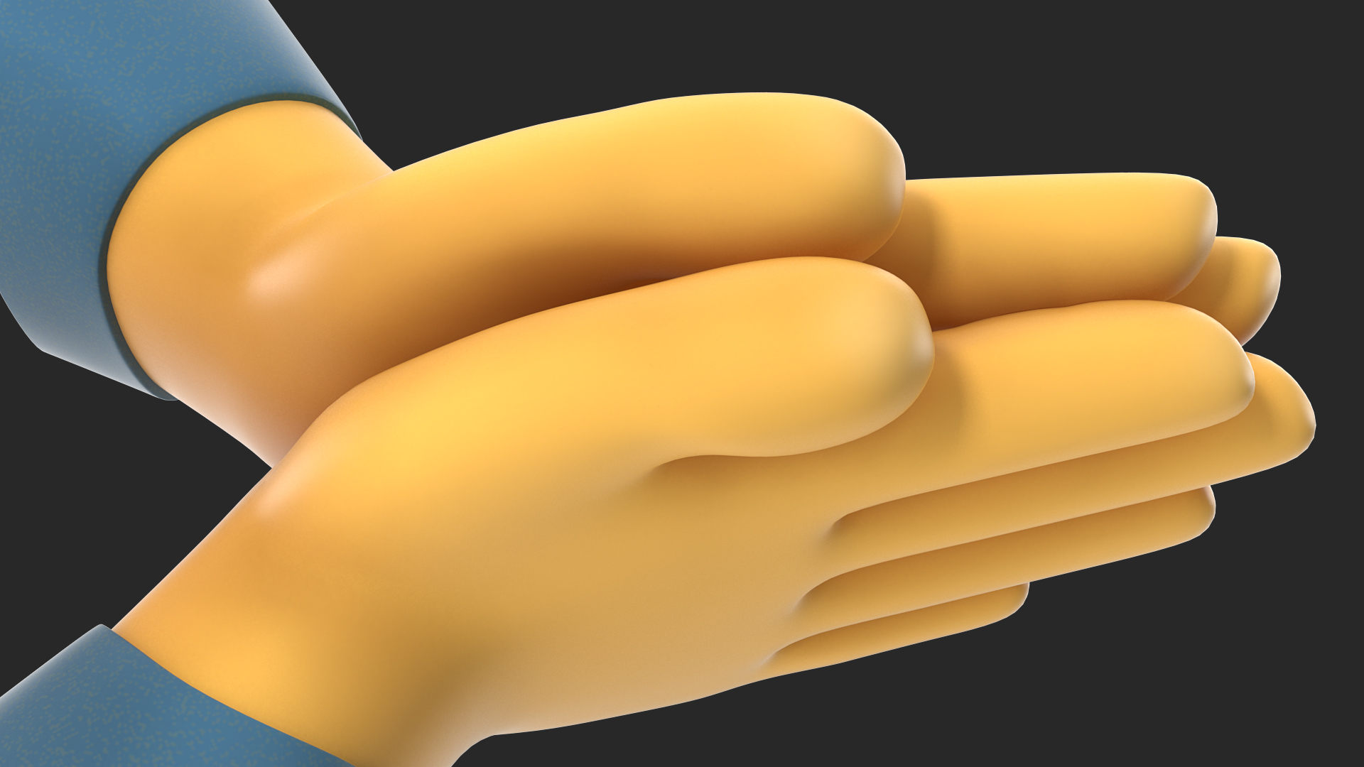 3D Folded Hands Emoji model