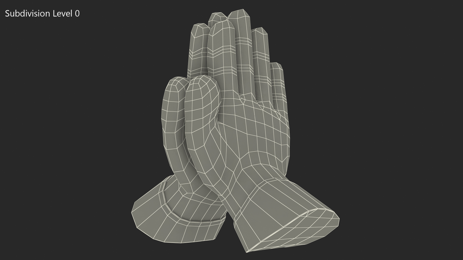 3D Folded Hands Emoji model