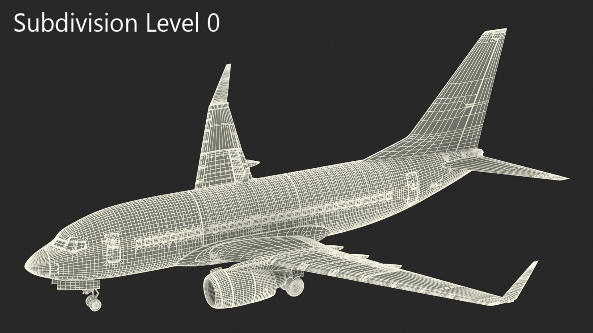 3D American Airlines Boeing 737-700 with Interior Rigged model