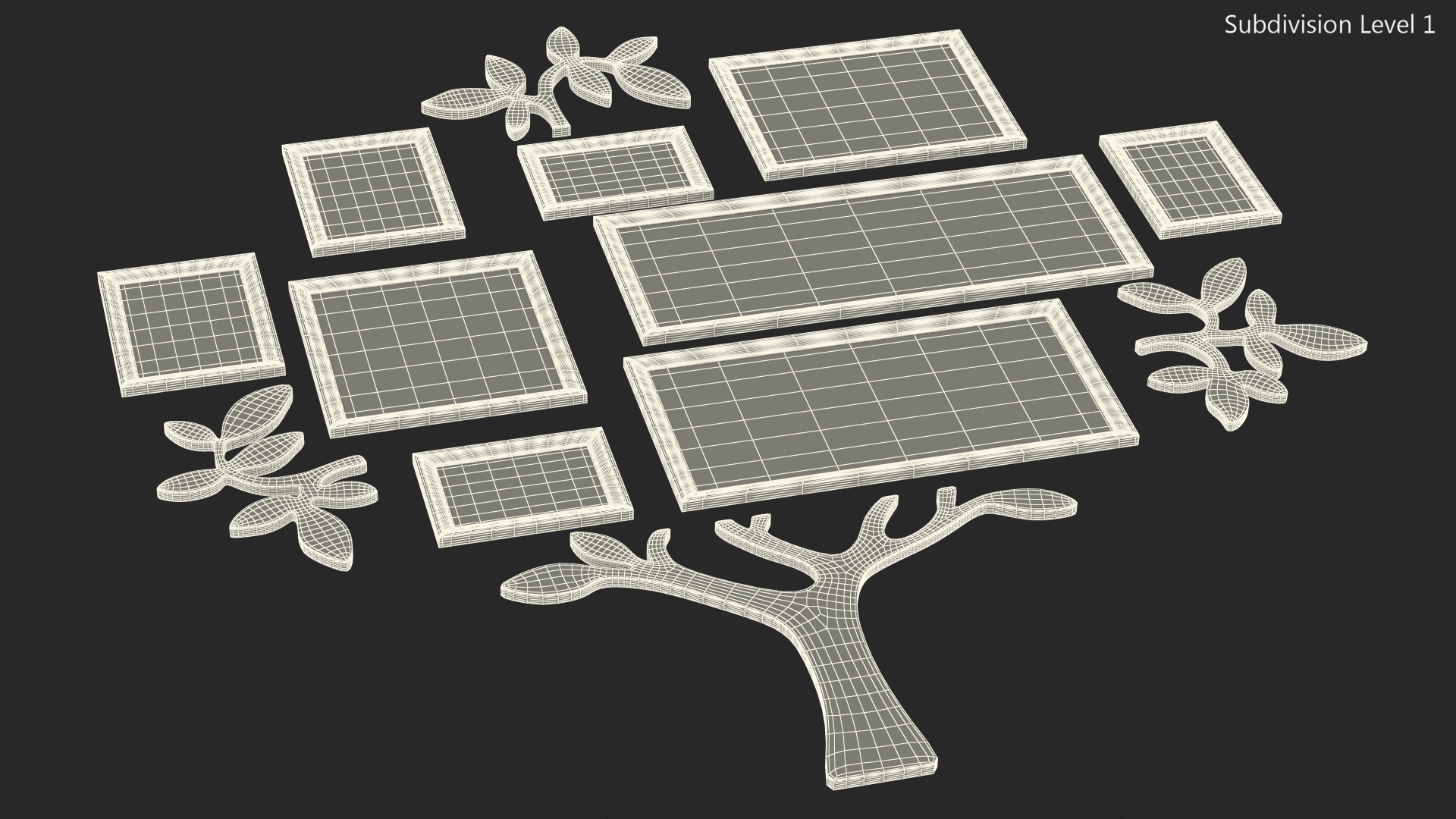 3D Family Tree Frames model