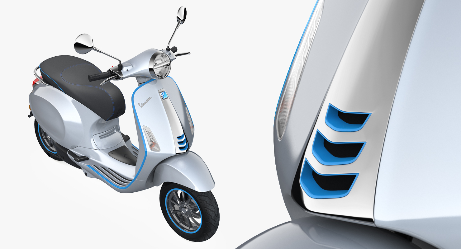 3D Vespa Elettrica 2019 Scooter model