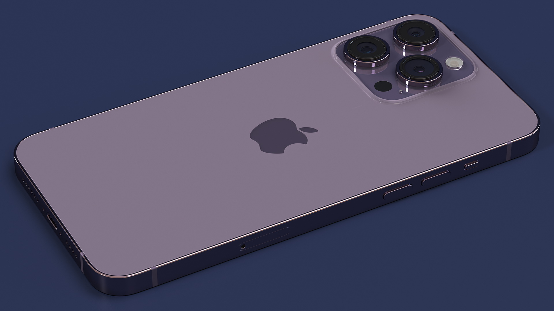 3D model Apple iPhone 14 Pro Max Deep Purple