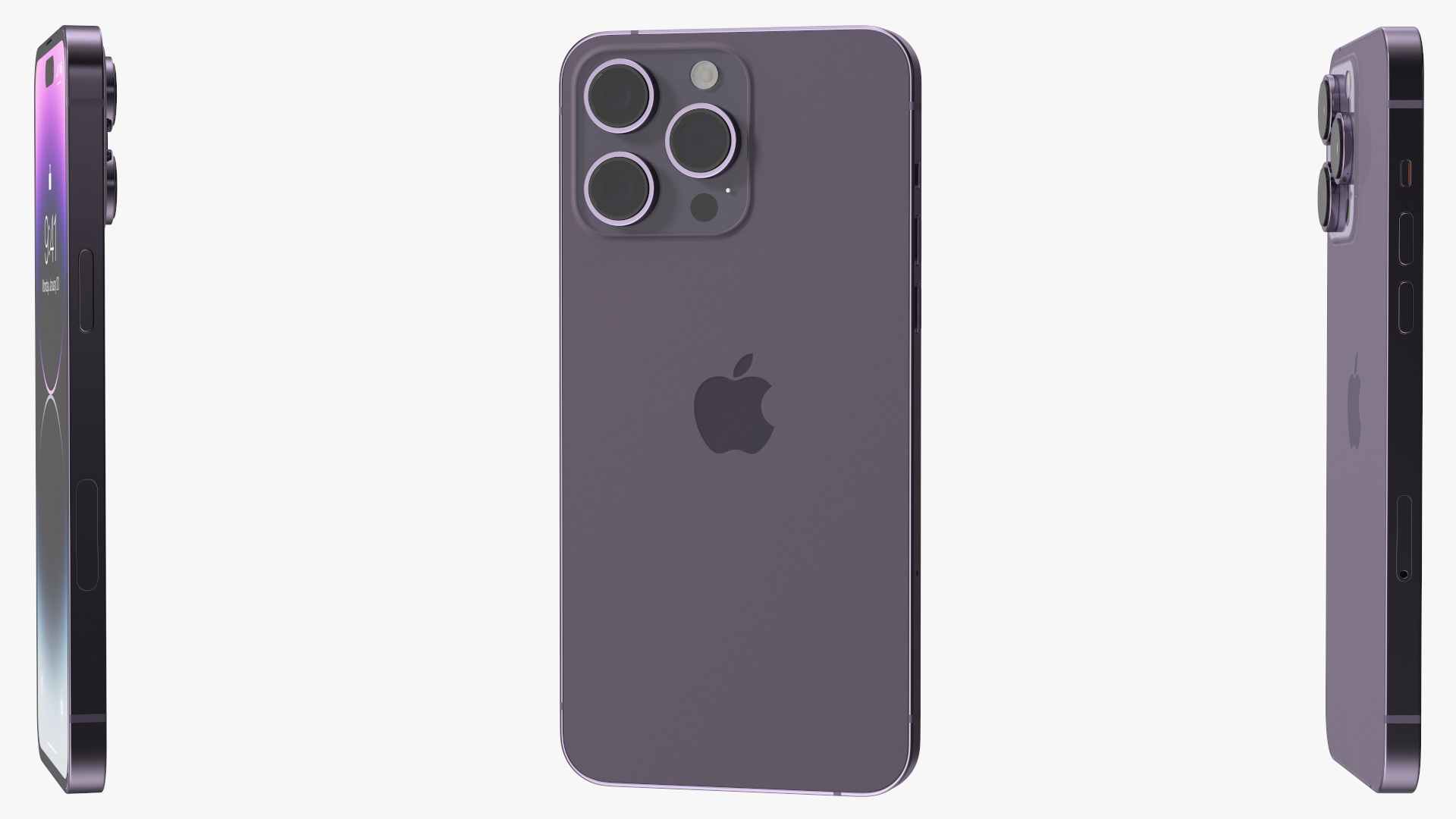 3D model Apple iPhone 14 Pro Max Deep Purple