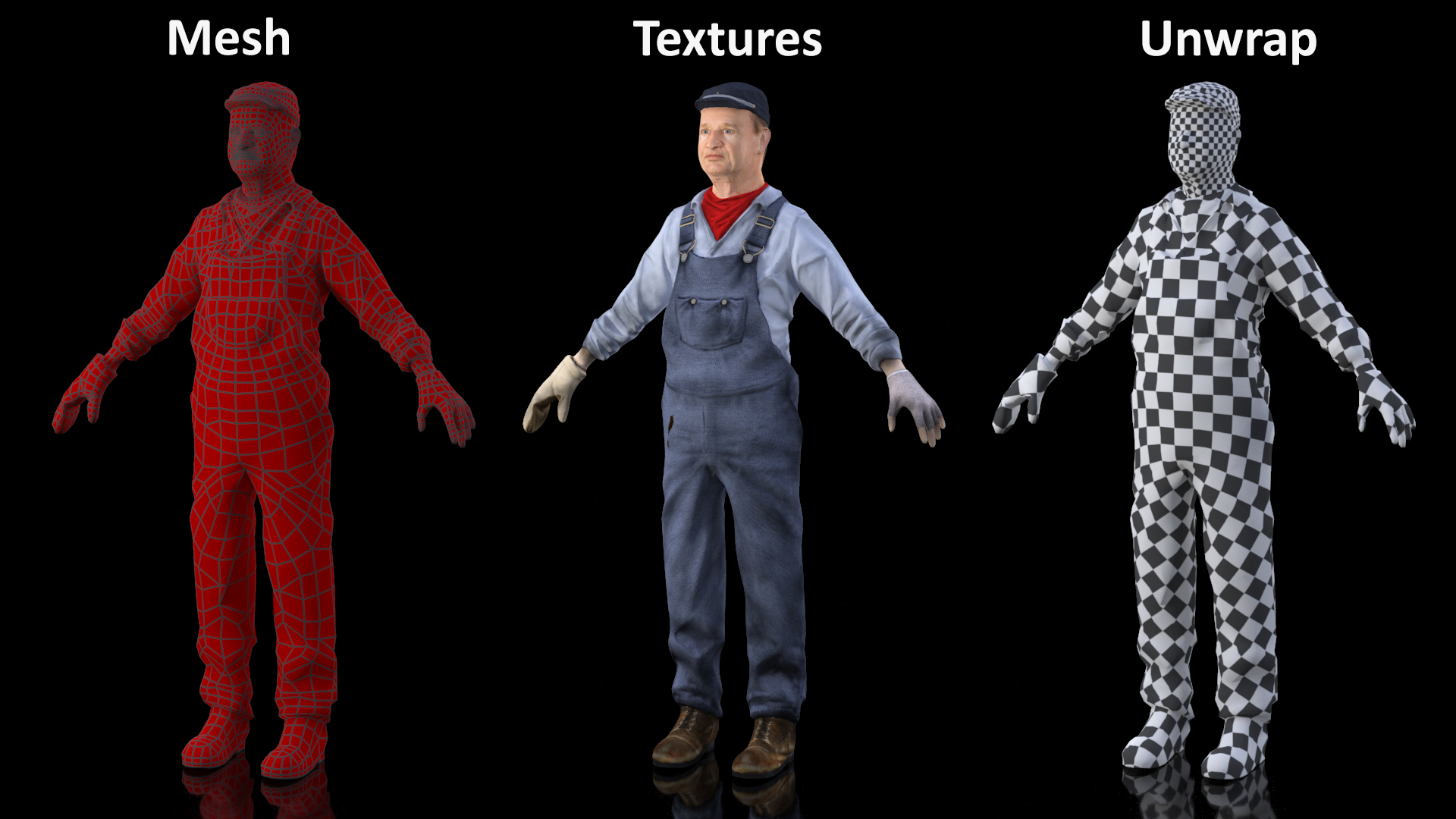 3D Train Conductor Character Rigged for Cinema 4D