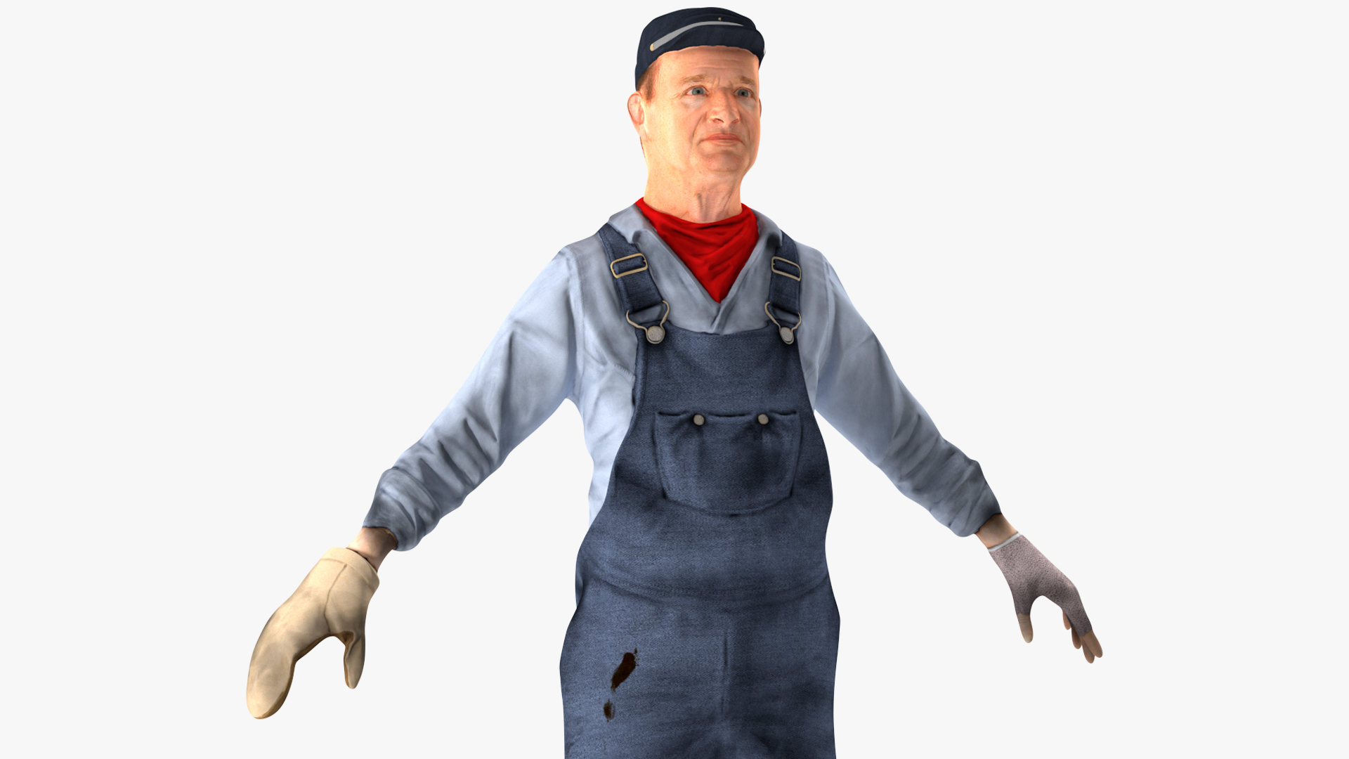 Train Conductor Character Rigged 3D