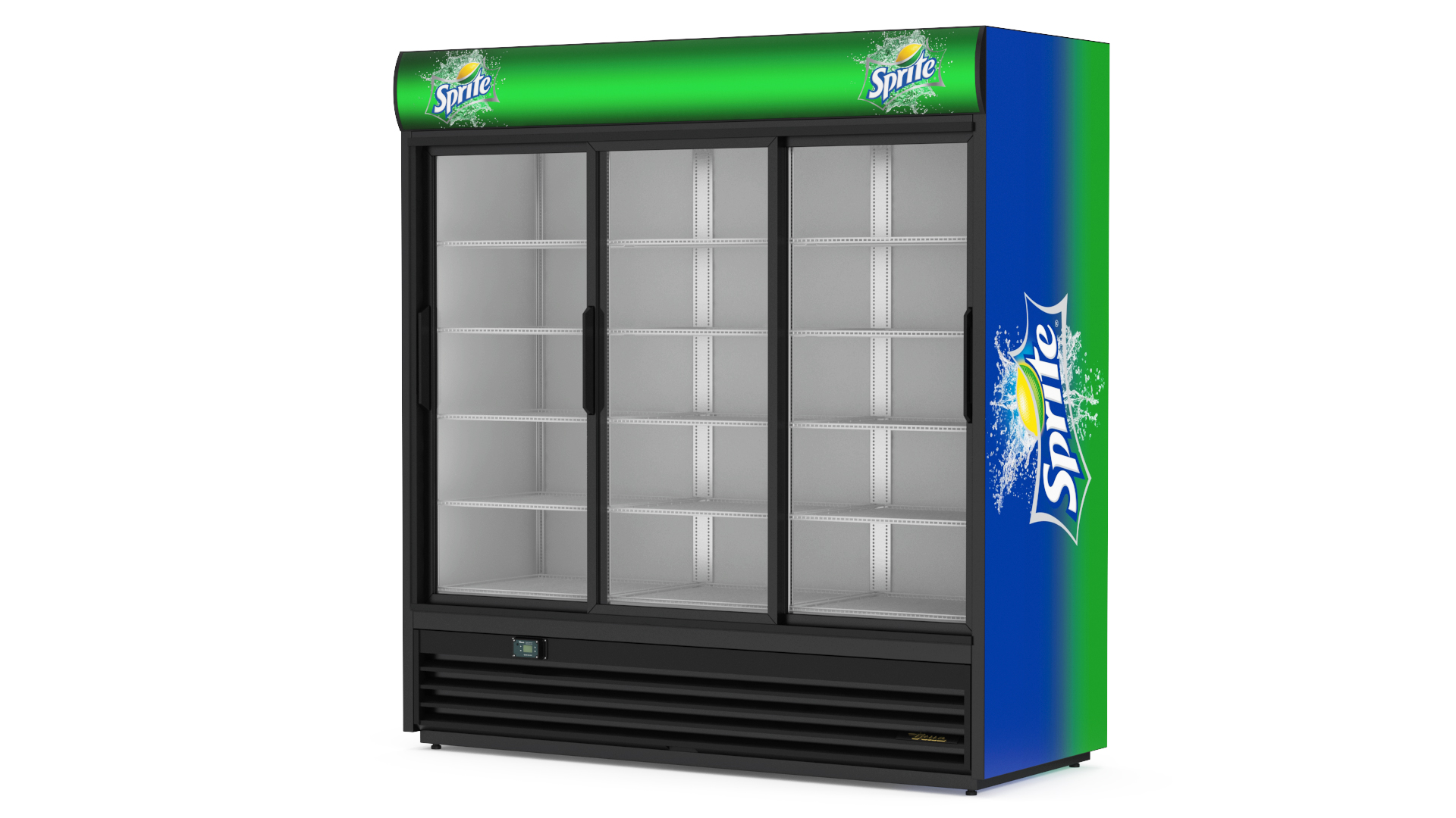 3 Door Upright Display Cooler 3D model