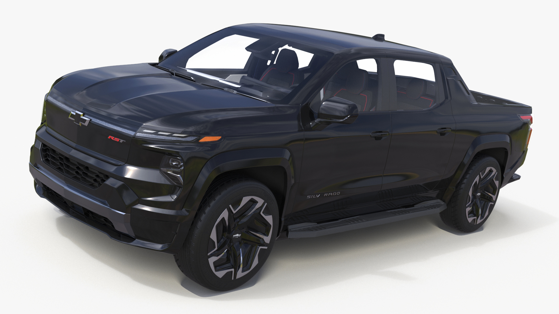 Black Chevrolet Silverado EV RST 2024 3D