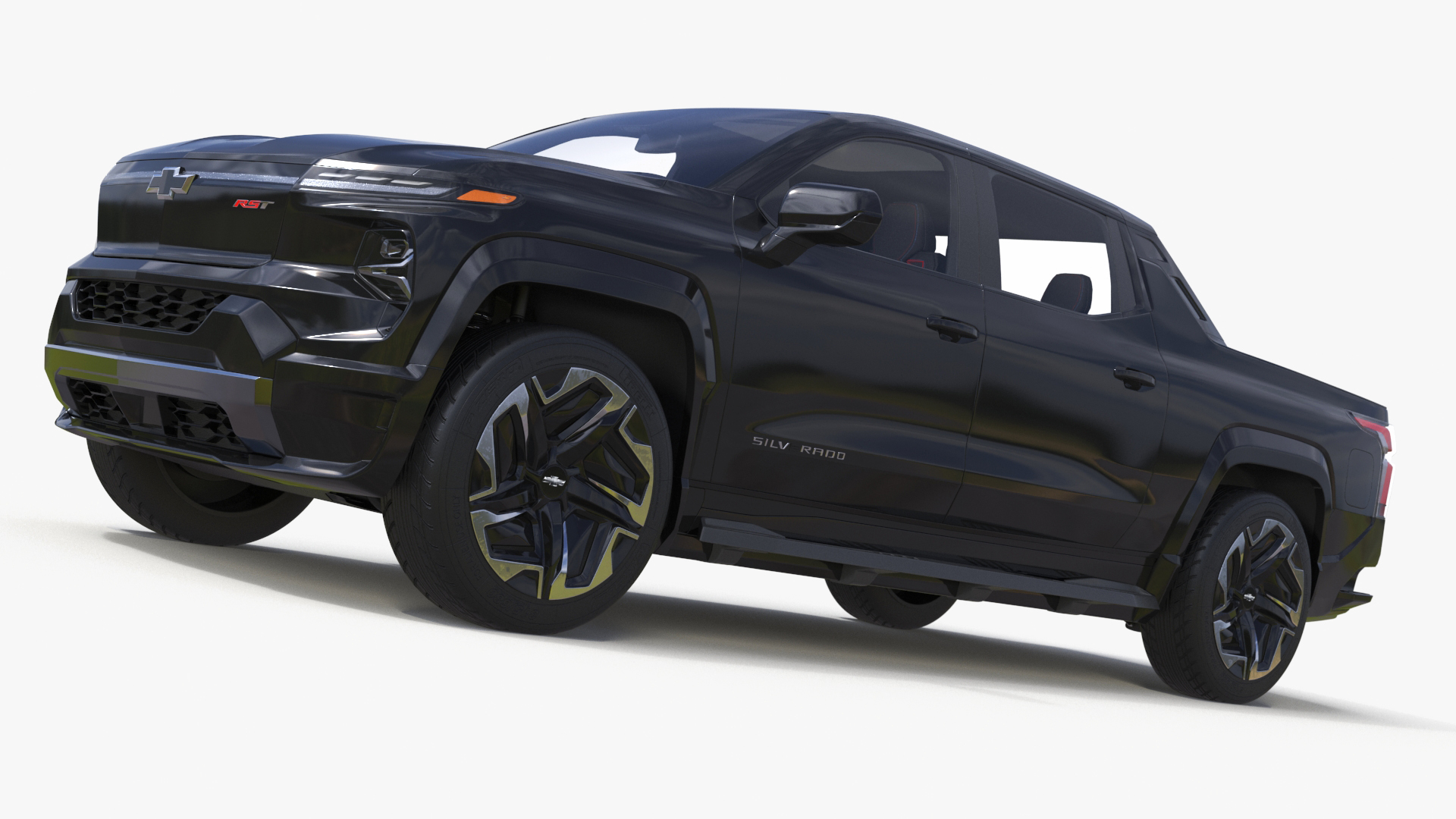 Black Chevrolet Silverado EV RST 2024 3D