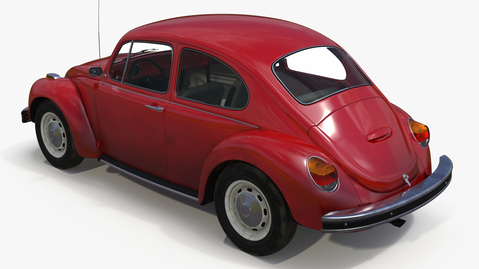 3D model Iconic Volkswagen Beetle Simple Interior