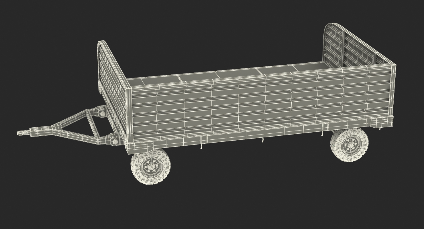 3D Airport Luggage Trolley model