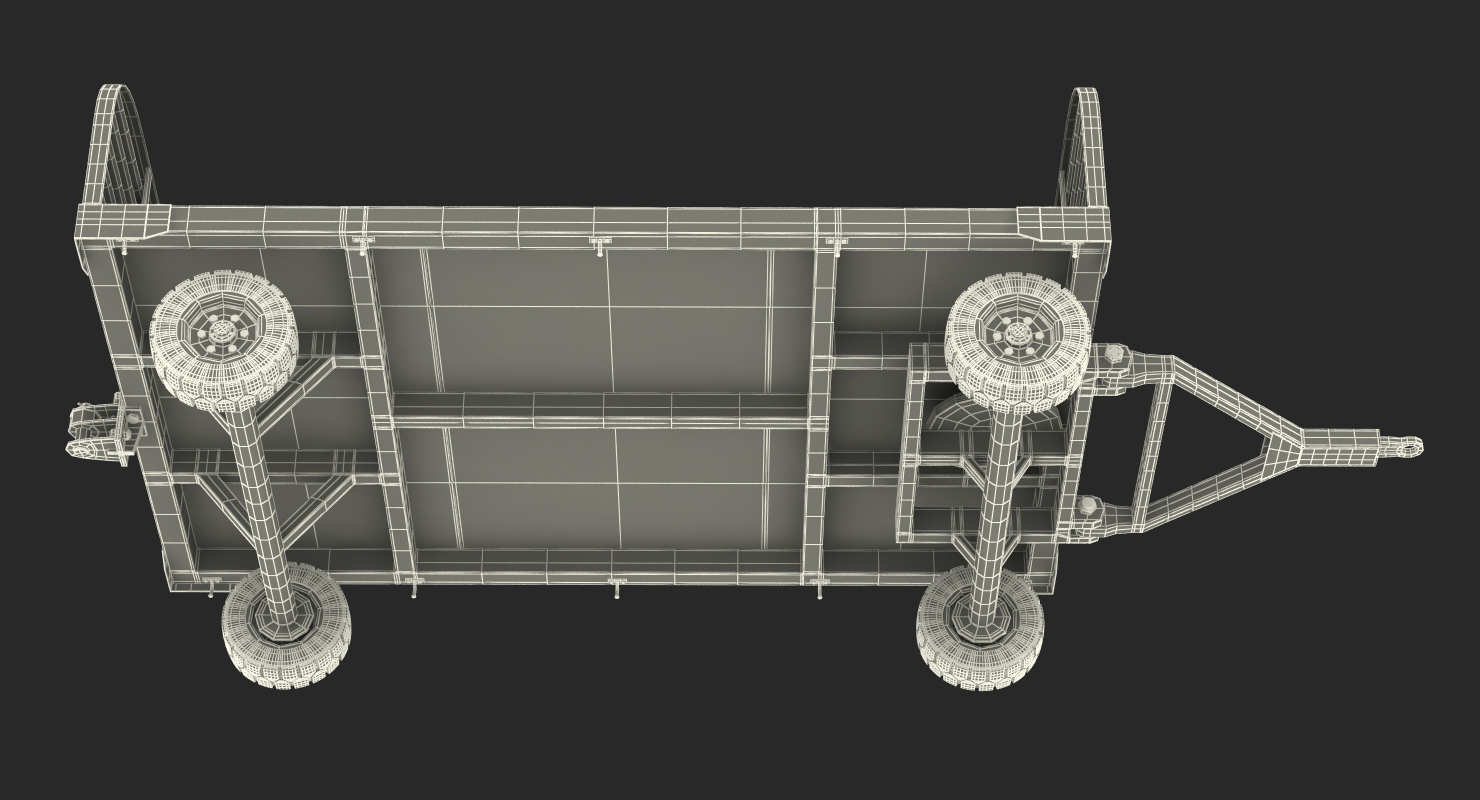 3D Airport Luggage Trolley model