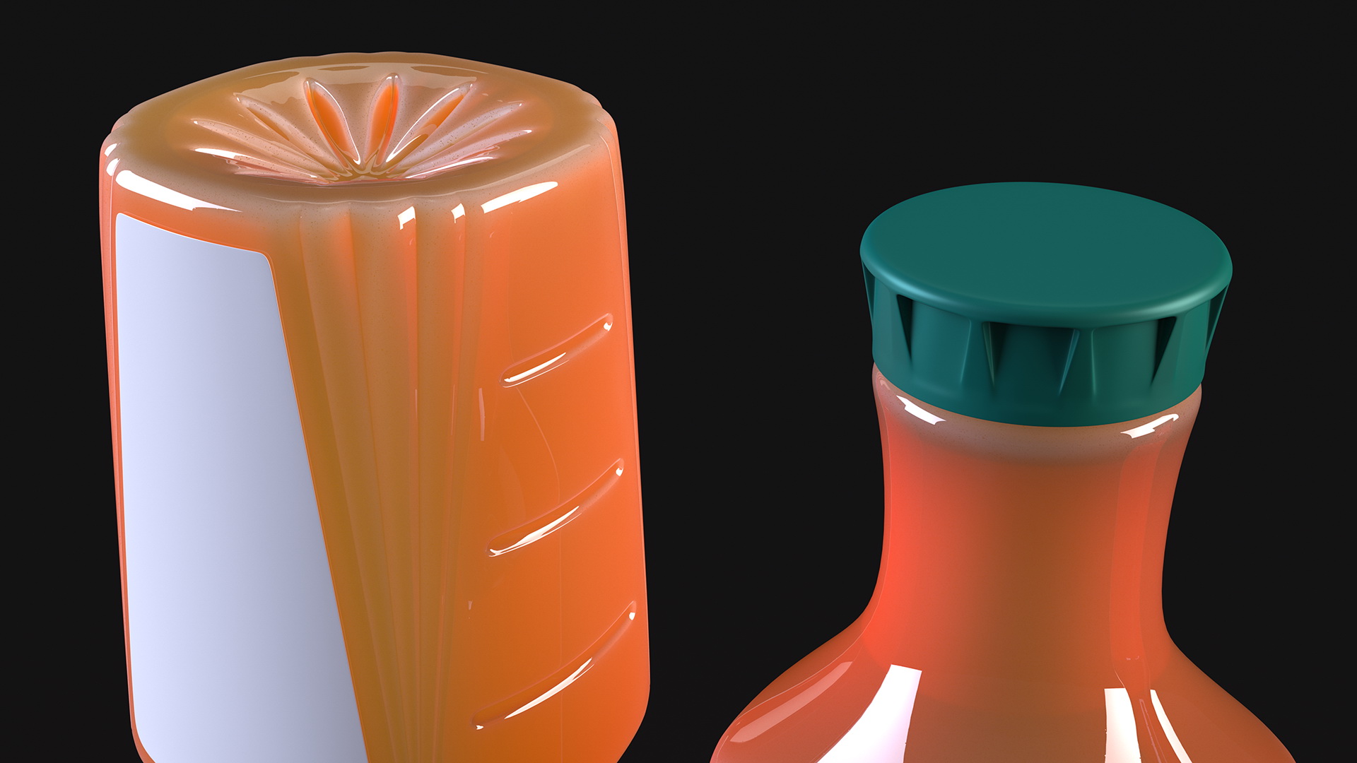 3D Yellow Coke Bottle model