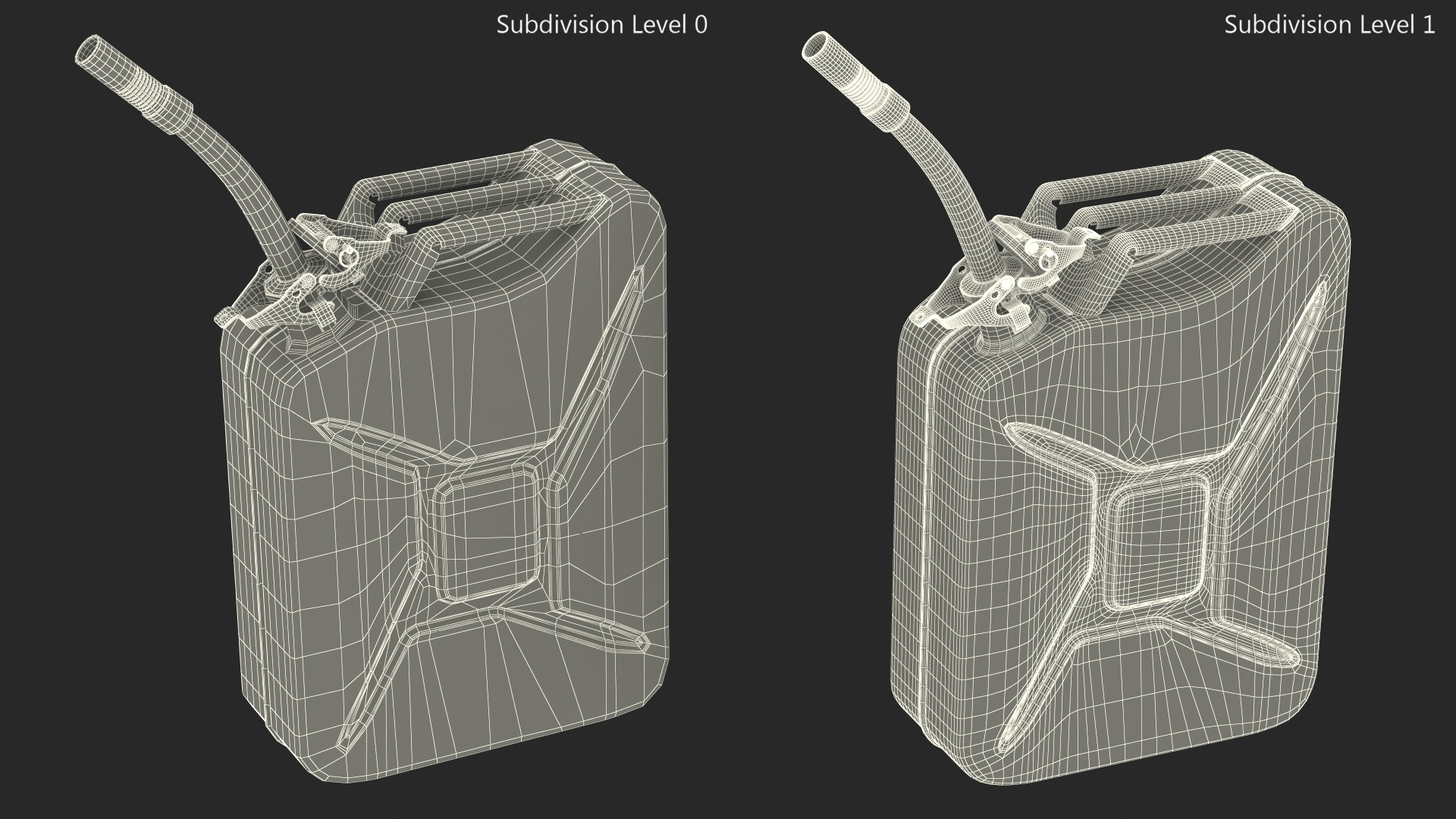 Fuel Can with Flexible Spout Red 3D