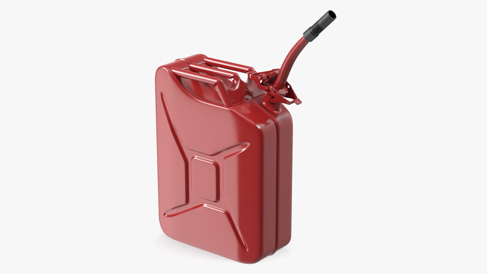 Fuel Can with Flexible Spout Red 3D