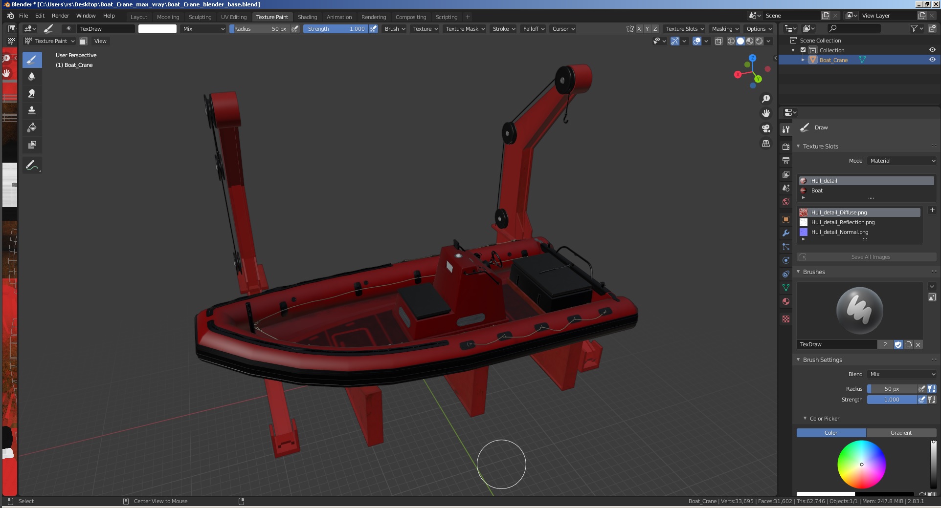 3D model Boat Crane