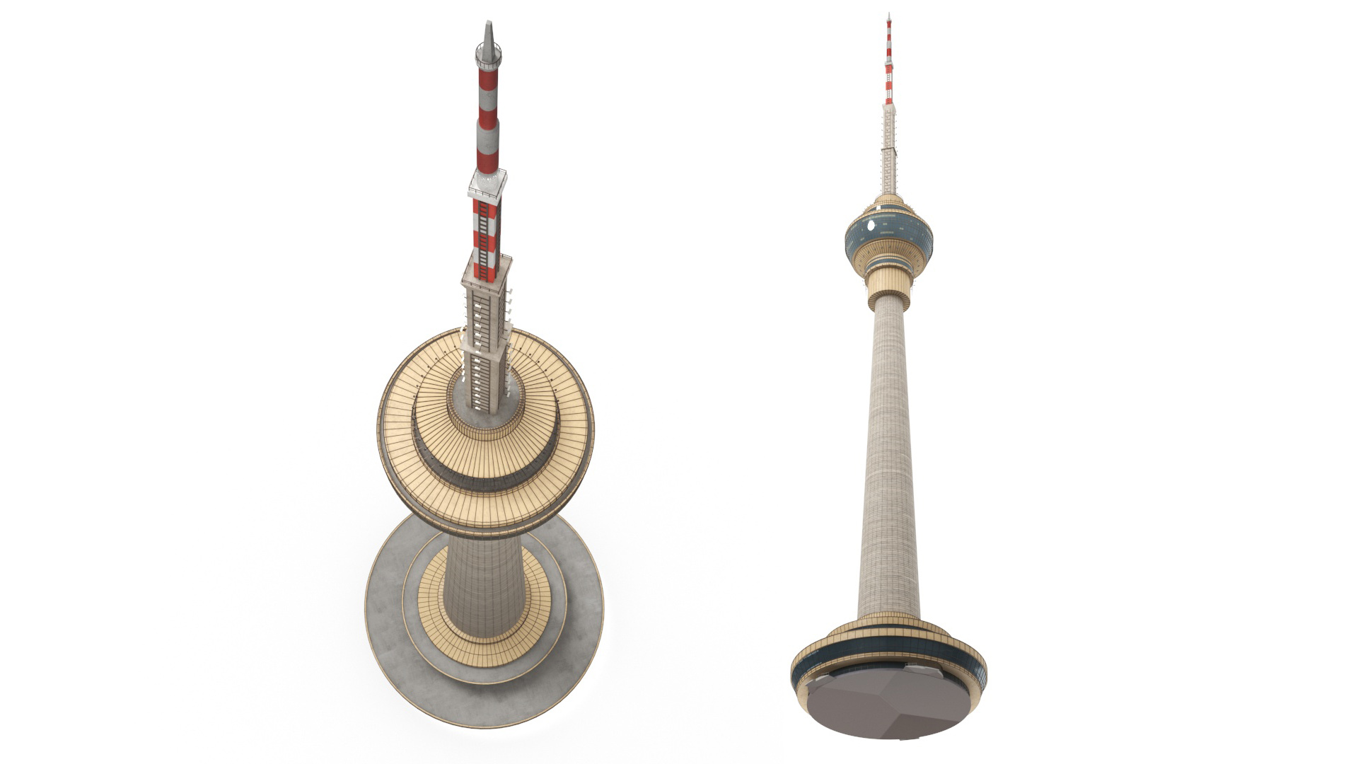 TV Radio Tower 3D model