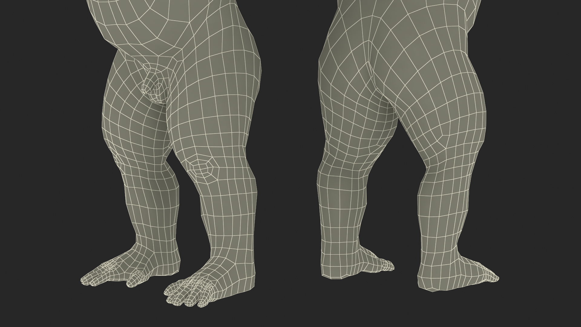 3D Gigantopithecus A-Pose Fur