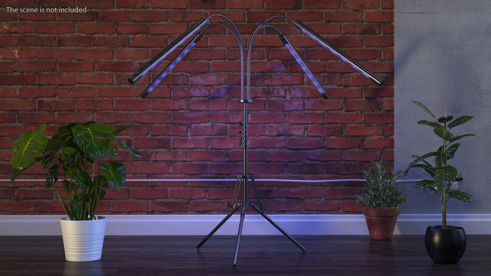 Stand with Grow Light Short Blue 3D