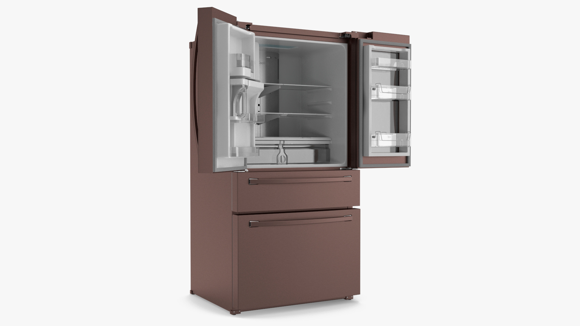 Tuscan Stainless Steel French Door Fridge Samsung 3D model