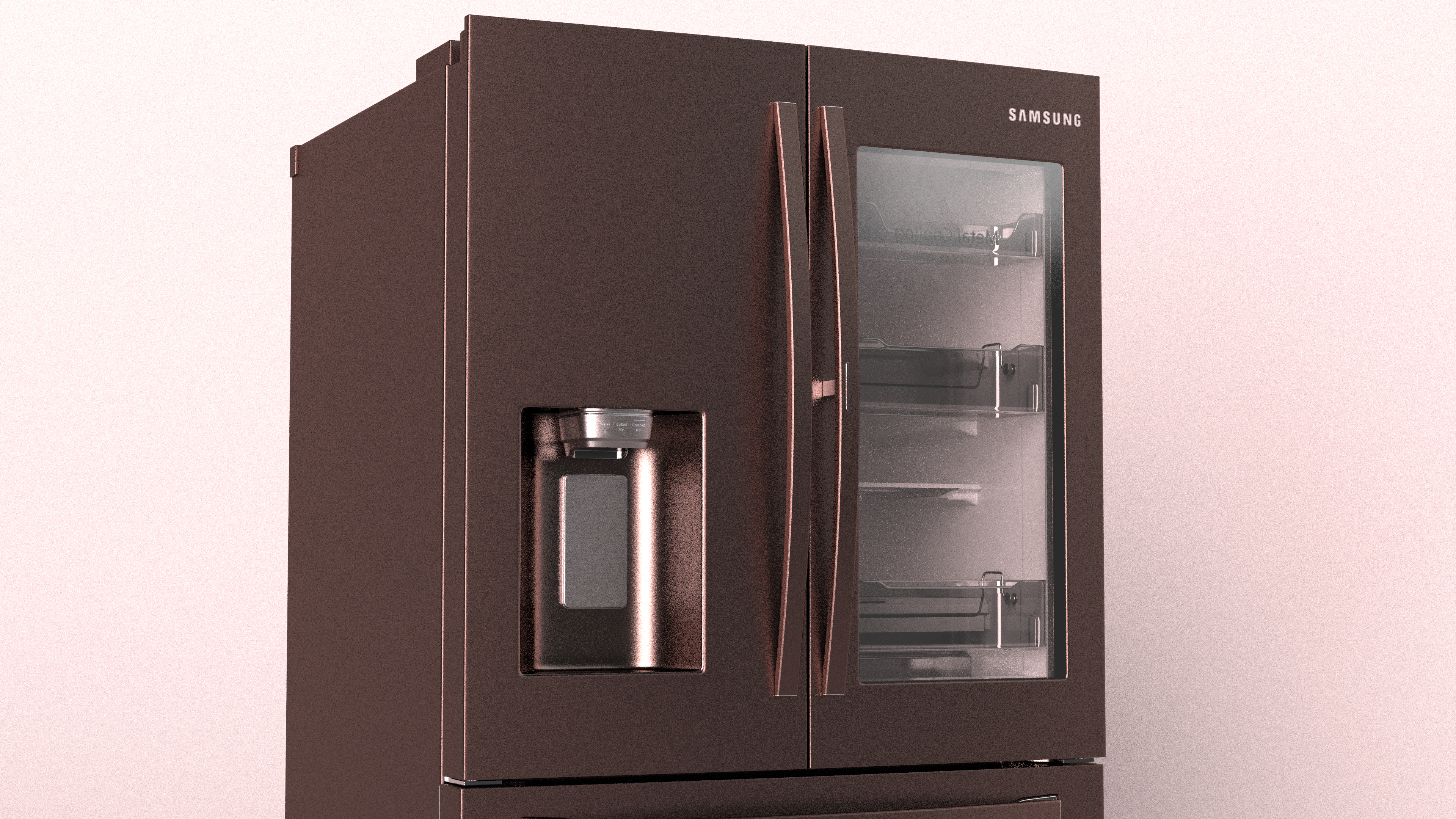 Tuscan Stainless Steel French Door Fridge Samsung 3D model