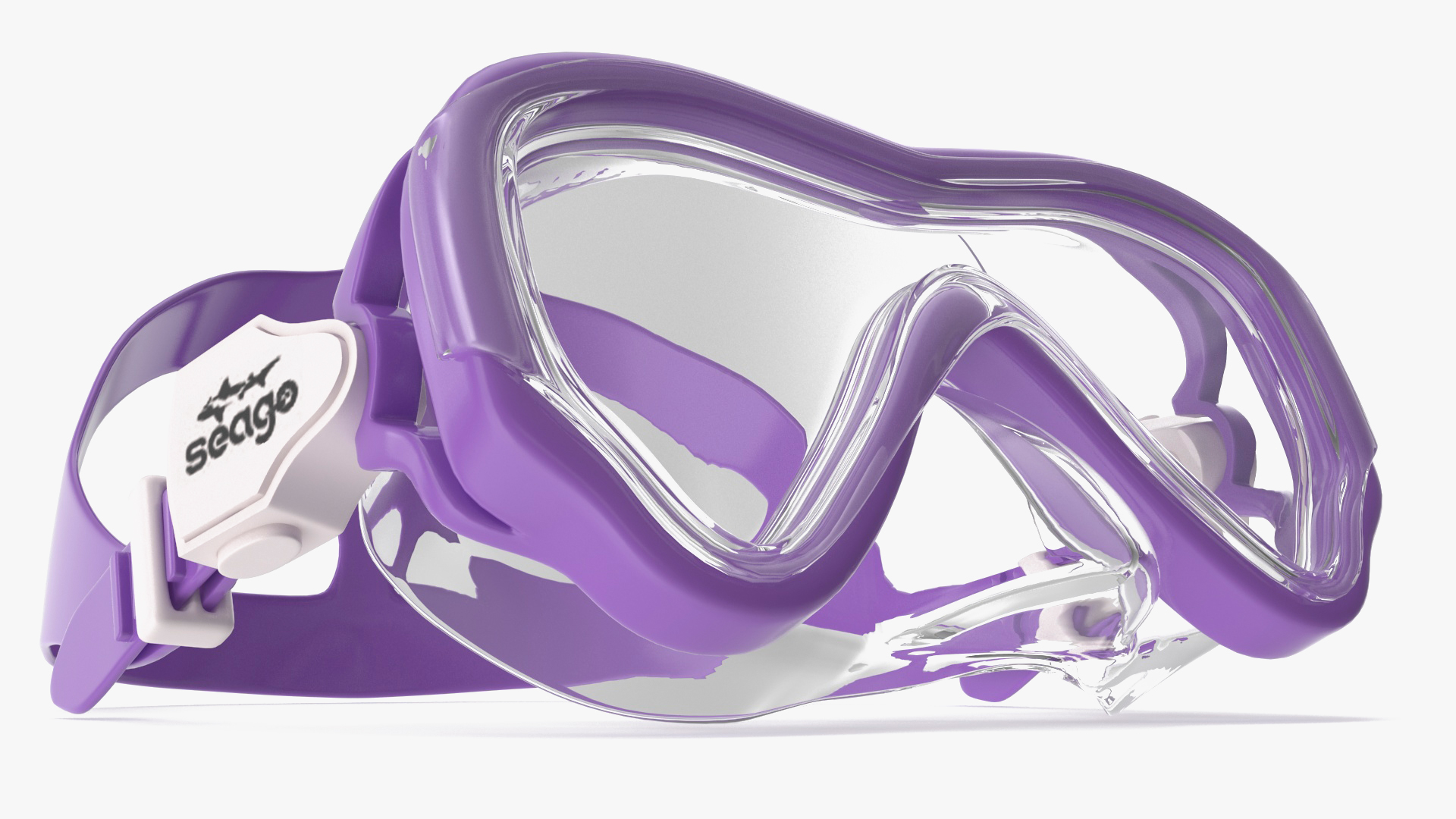 Kids Swim Mask Seage Purple 3D