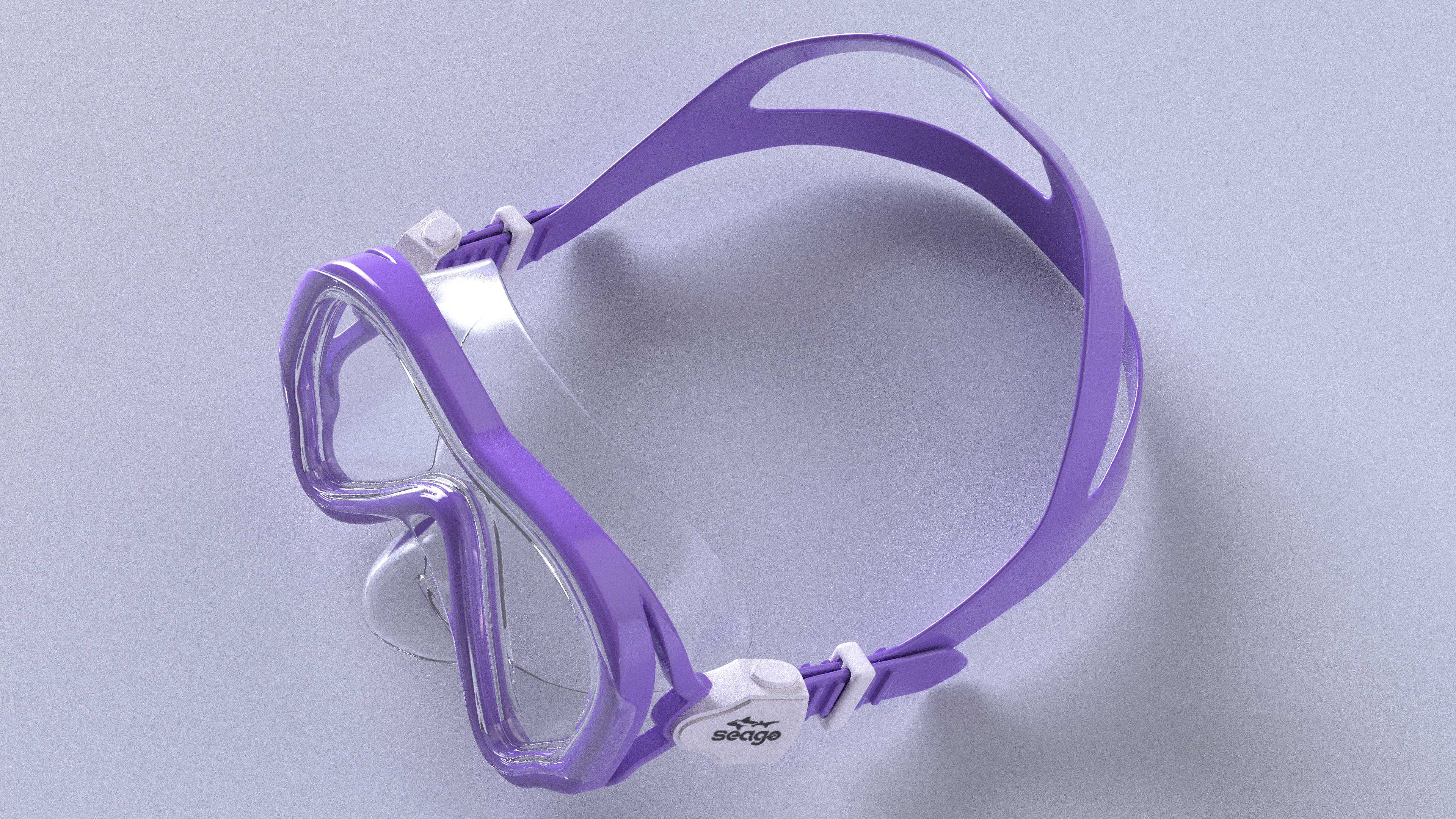 Kids Swim Mask Seage Purple 3D