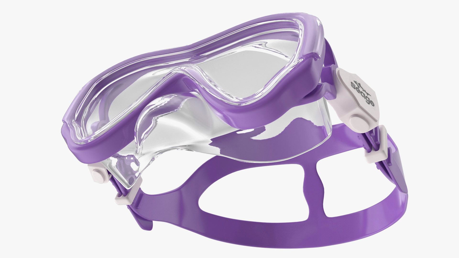 Kids Swim Mask Seage Purple 3D