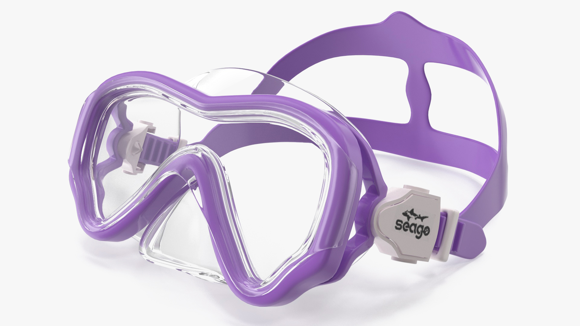 Kids Swim Mask Seage Purple 3D