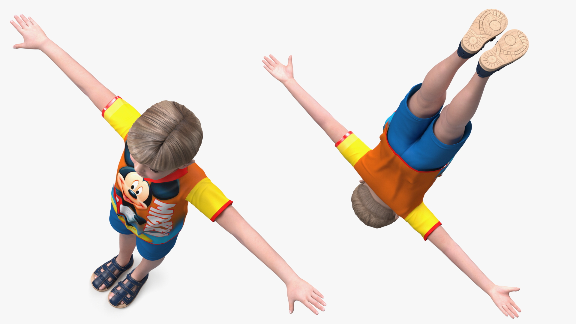 3D Realistic Child Boy Rigged