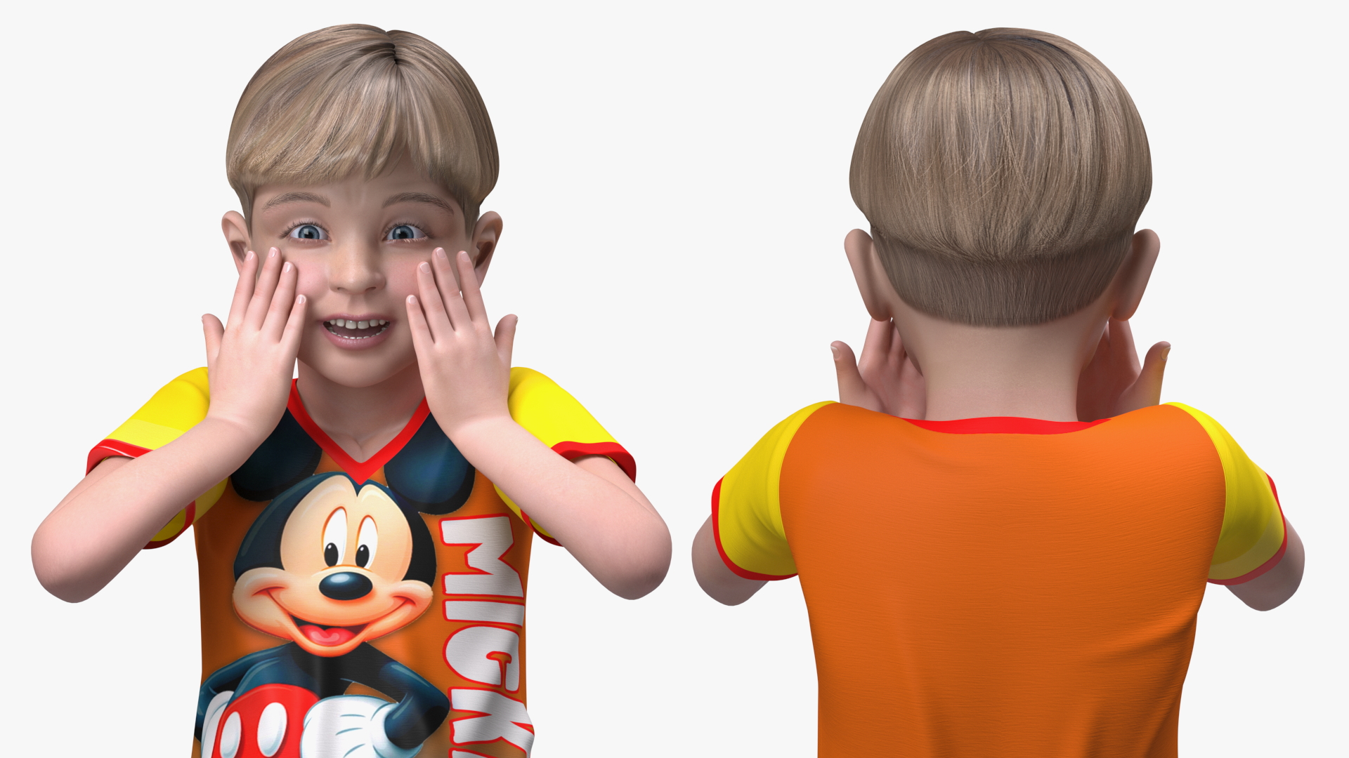 3D Realistic Child Boy Rigged