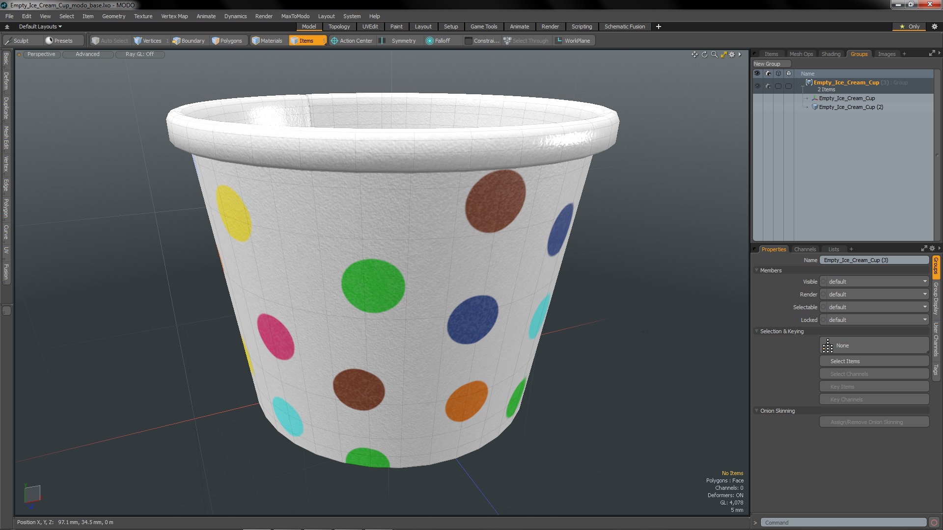 Empty Ice Cream Cup 3D model