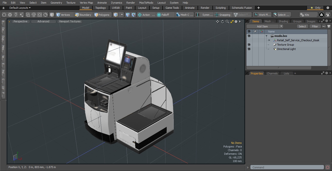 Retail Self Service Checkout Kiosk 3D model