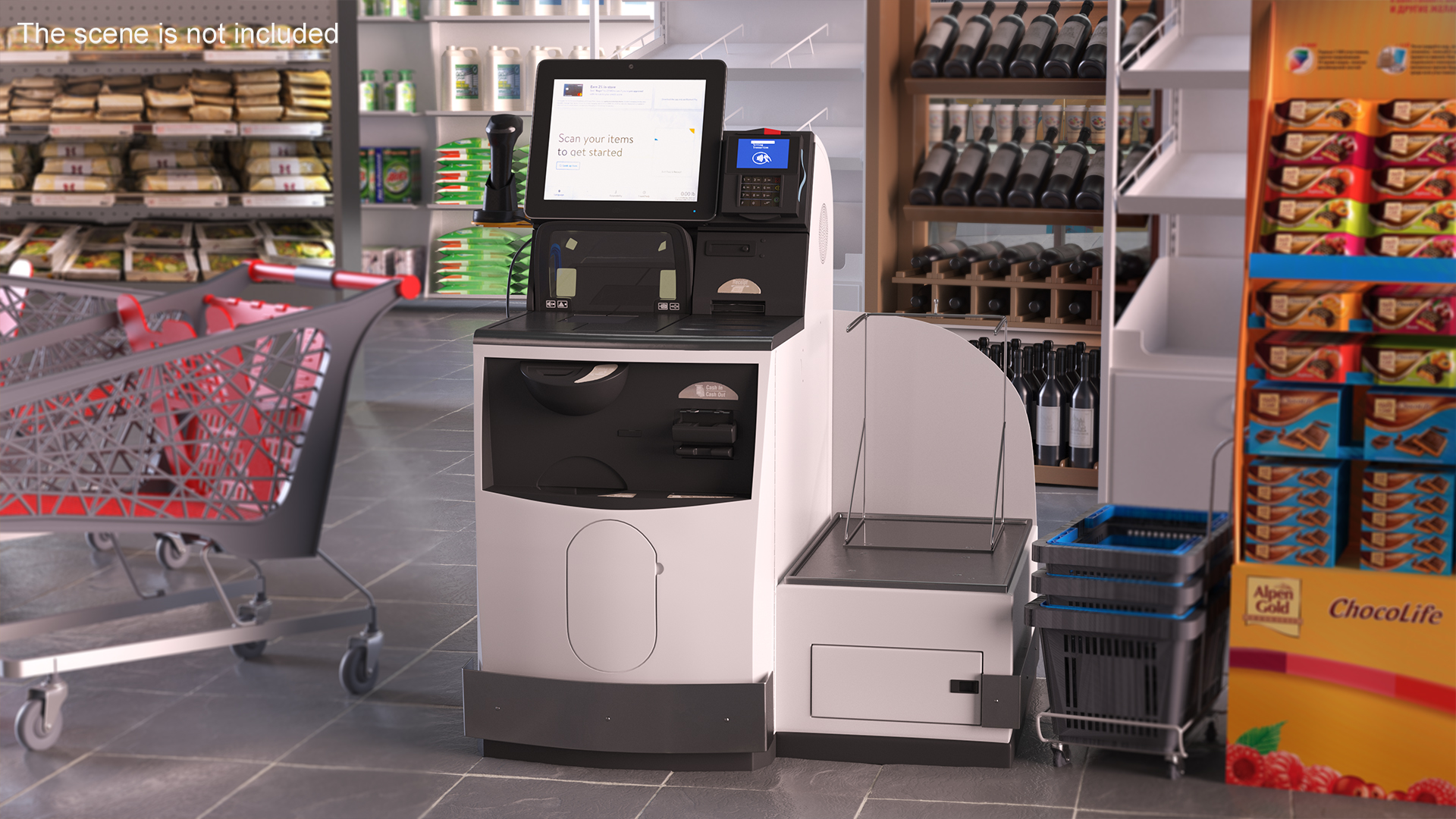 Retail Self Service Checkout Kiosk 3D model