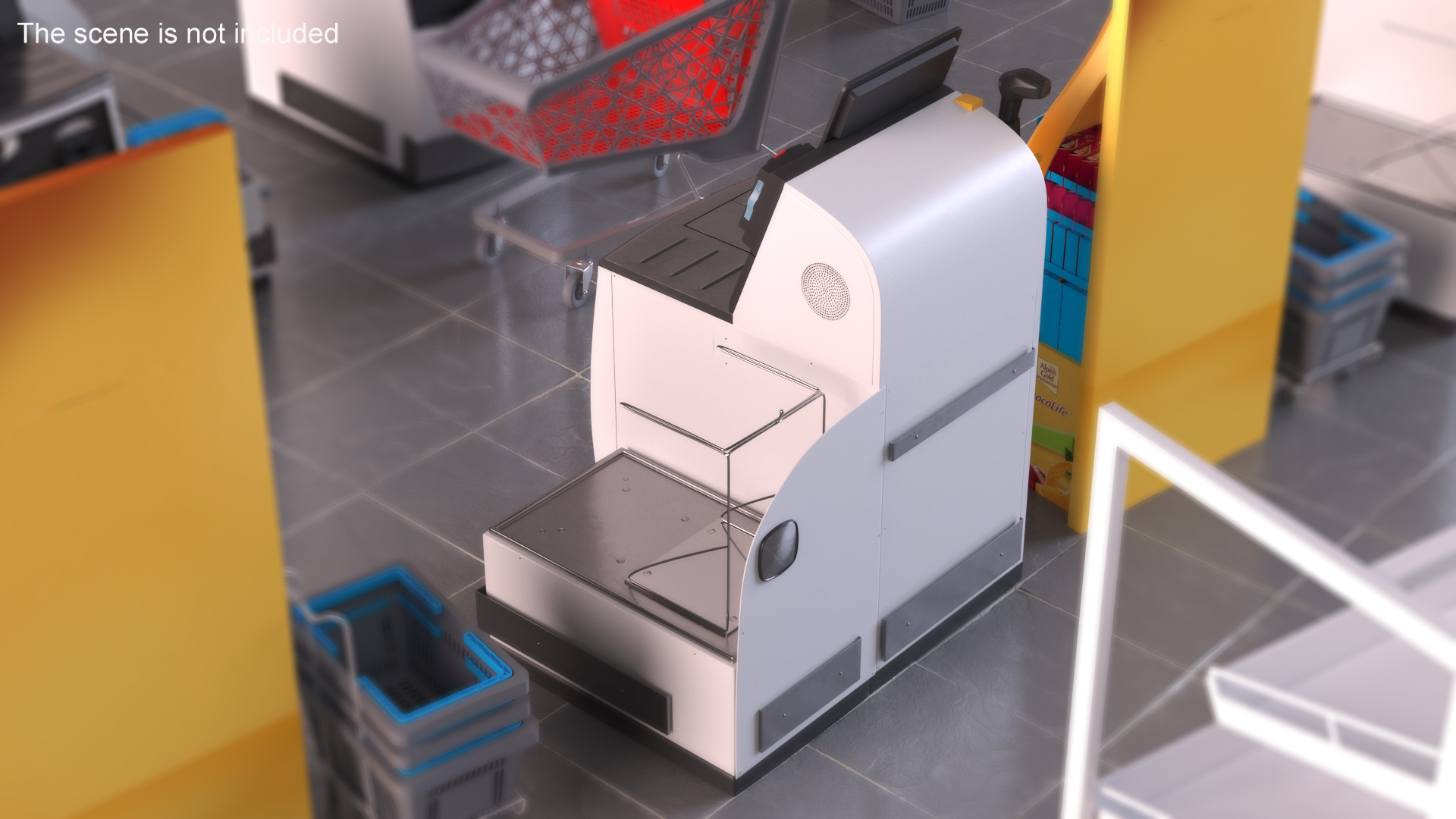 Retail Self Service Checkout Kiosk 3D model