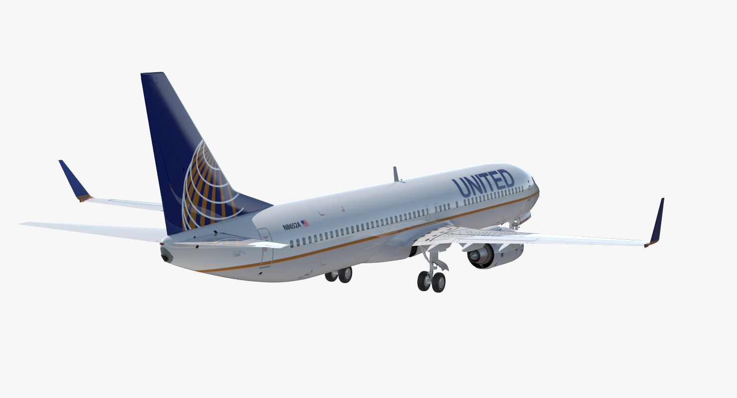 3D model Boeing 737 900 United Airlines