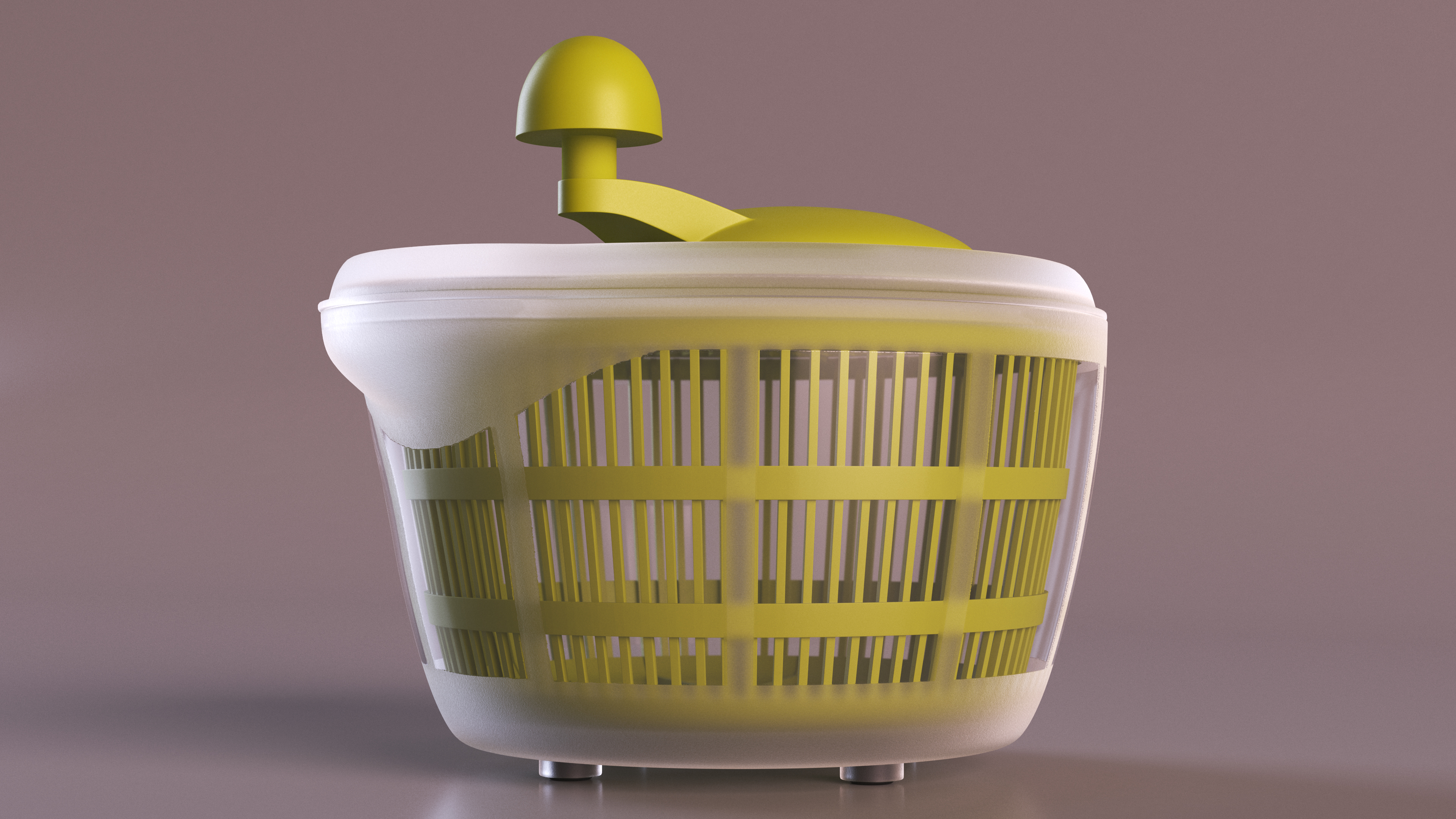 Plastic Salad Spinner Green 3D