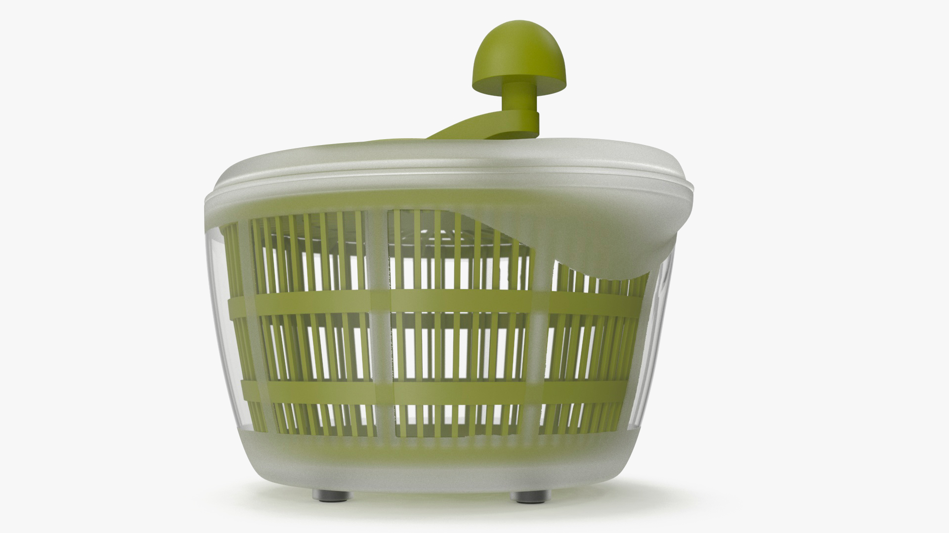 Plastic Salad Spinner Green 3D