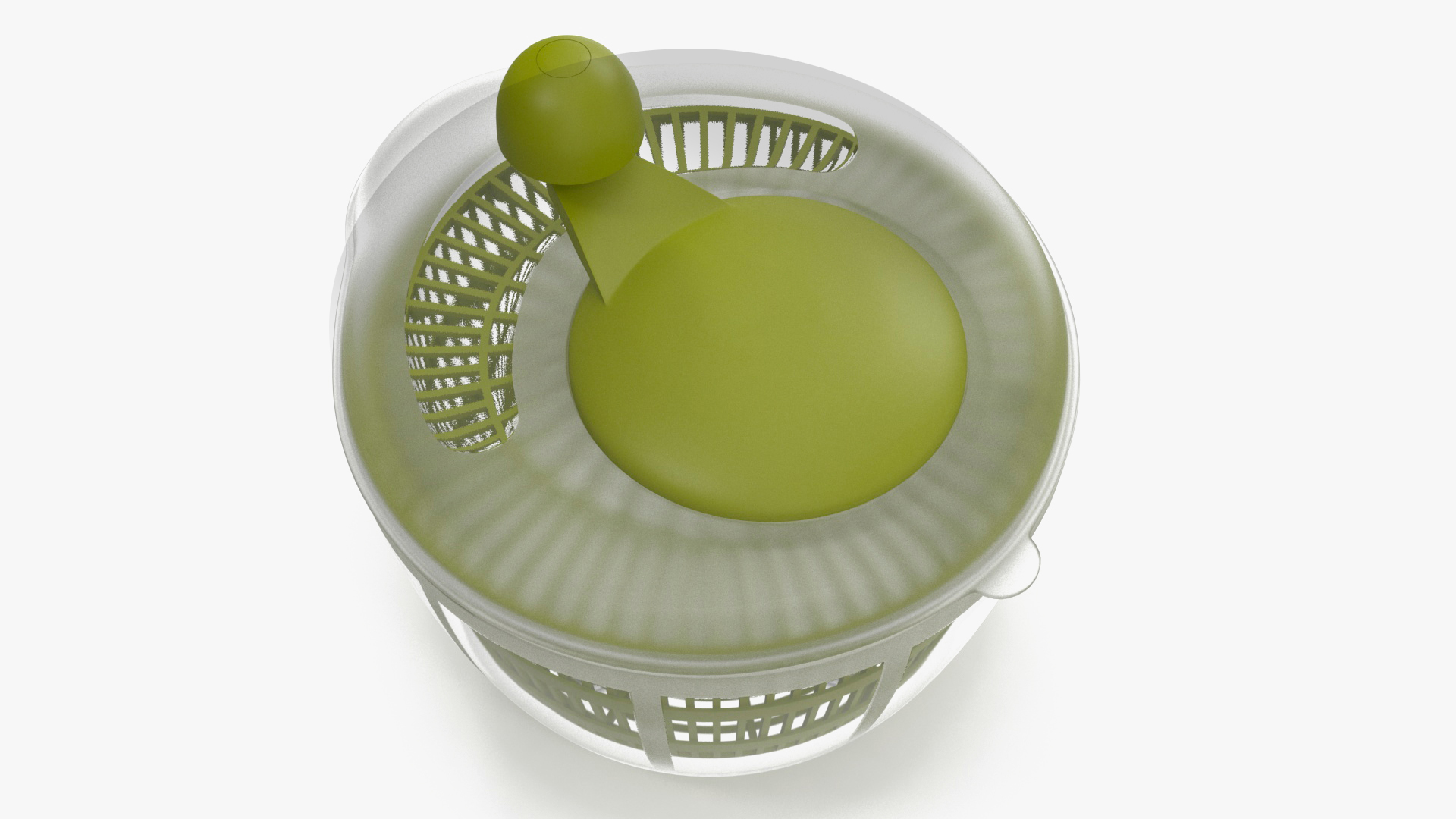 Plastic Salad Spinner Green 3D