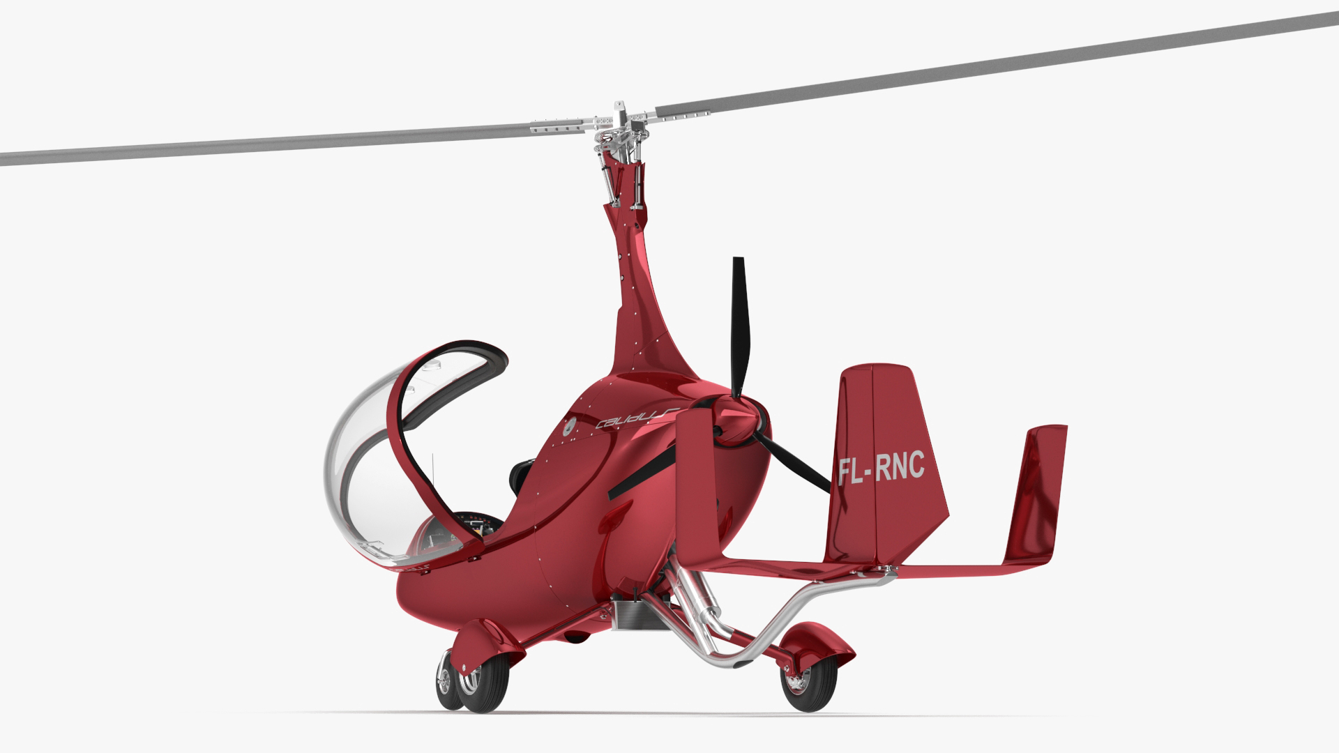 Autogyro Calidus 912 Red 3D model