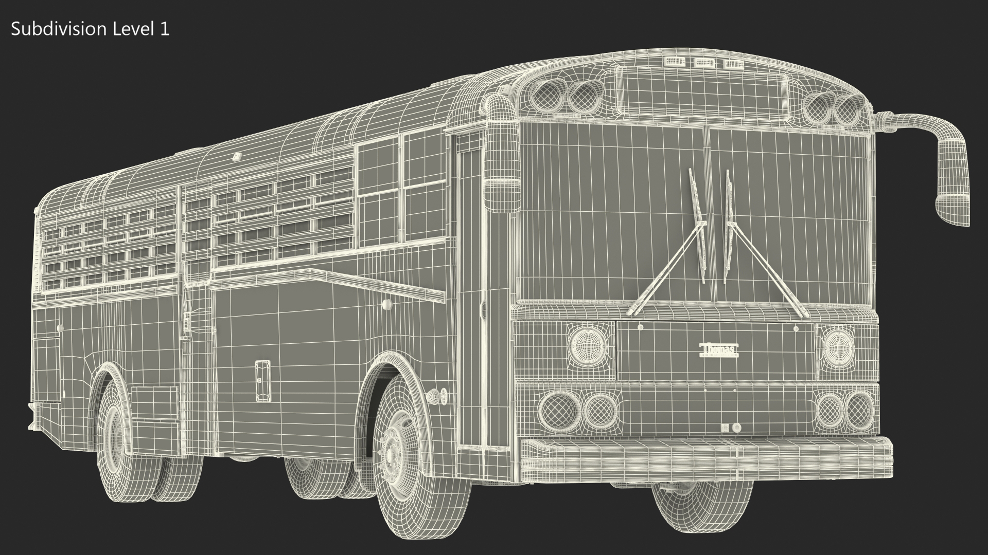 3D Thomas Saf T Liner Prison Transport Bus Rigged