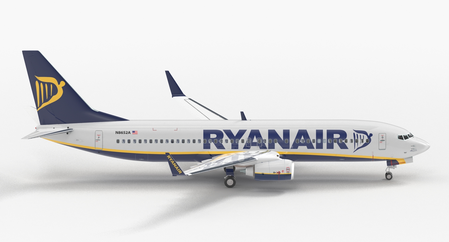 3D Boeing 737 800 with Interior Ryanair