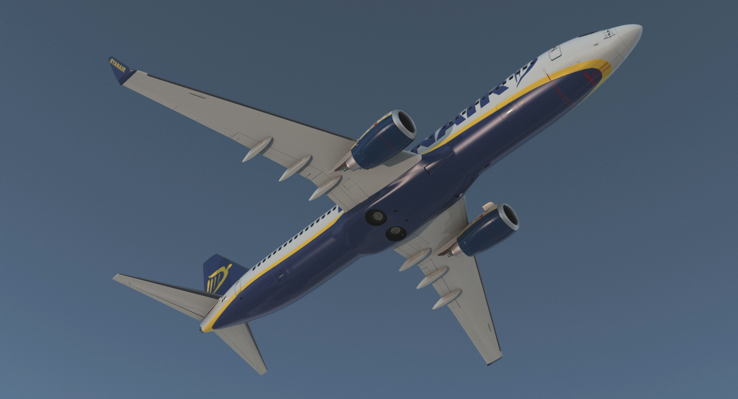 3D Boeing 737 800 with Interior Ryanair