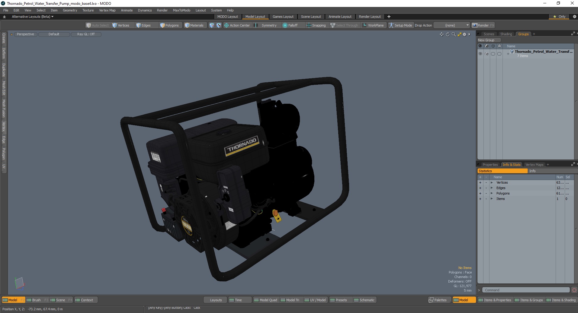 3D model Thornado Petrol Water Transfer Pump