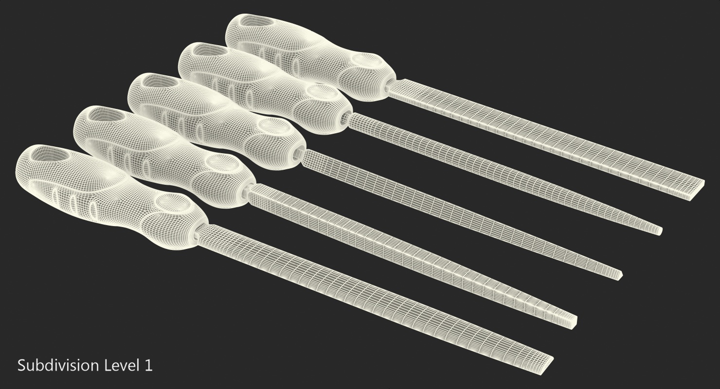 Hand Files Set 3D model