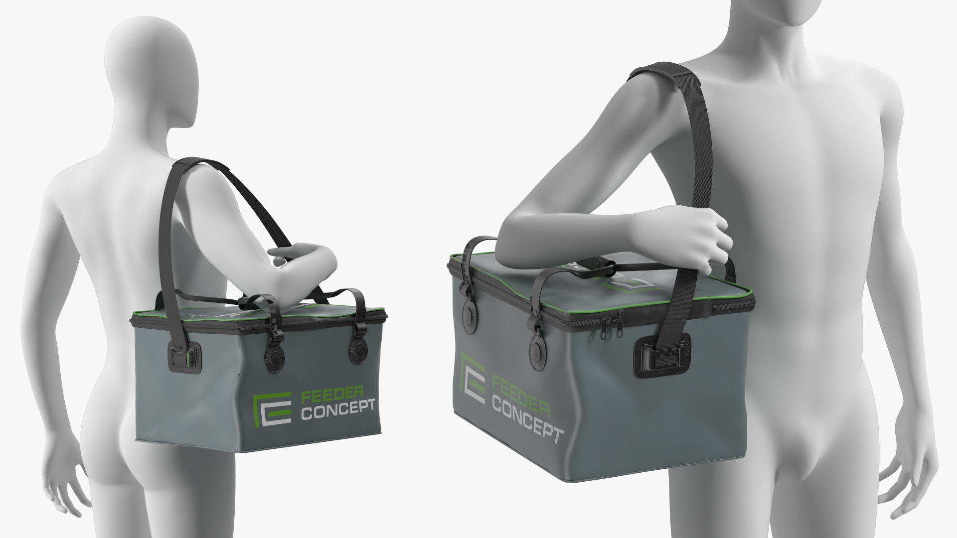 Manikin with Thermal Fishing Bag Feeder Concept 3D