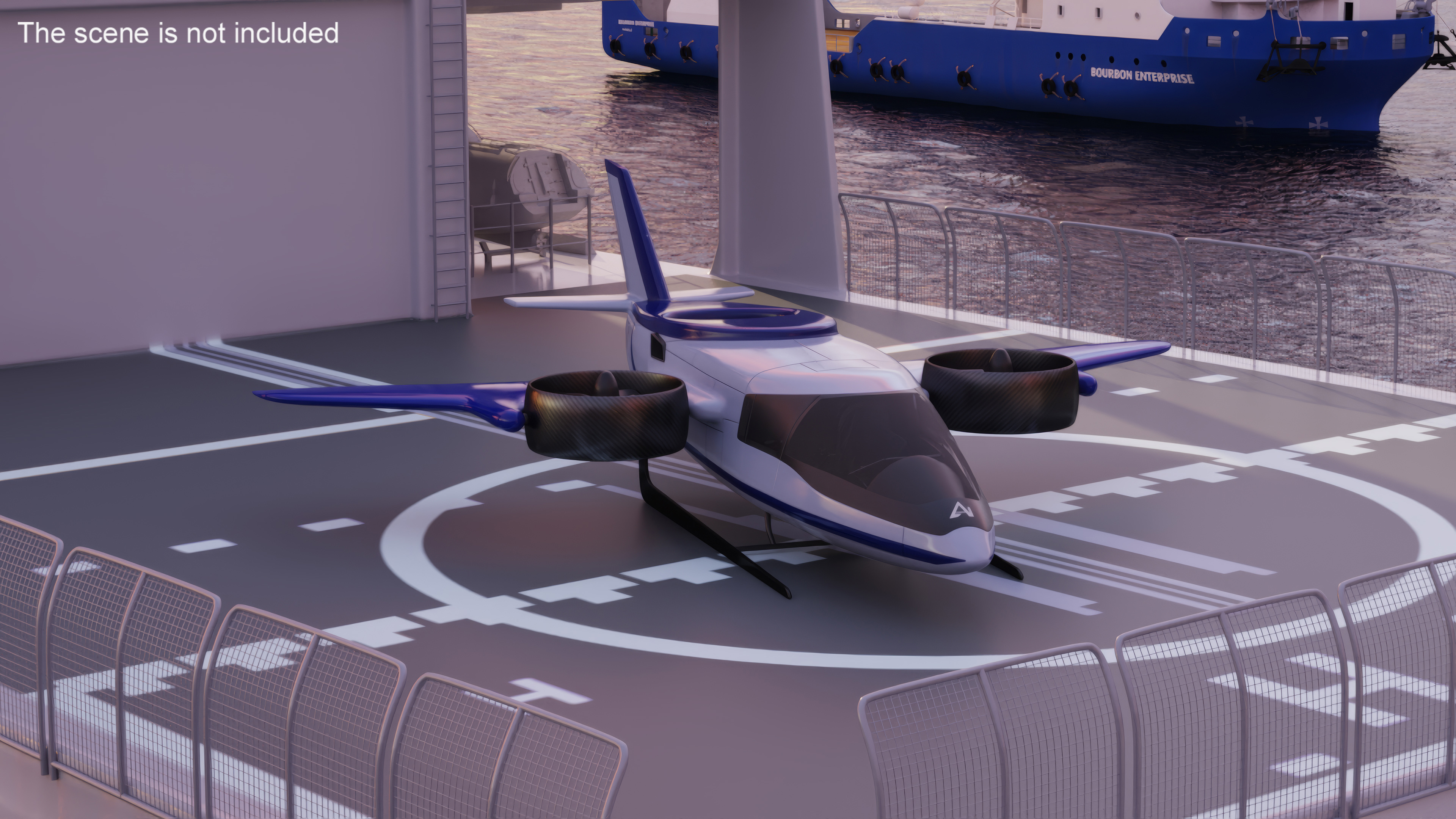 3D model eVTOL Taxi